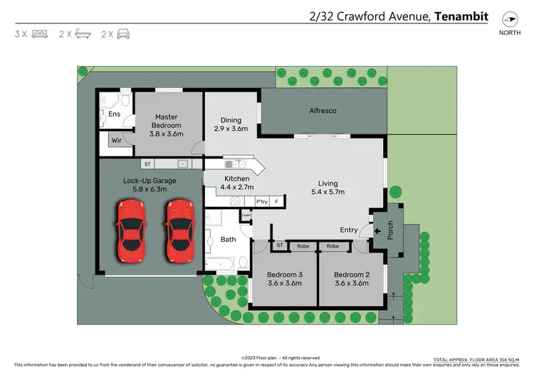 Floorplan of Homely house listing, 2/32 Crawford Avenue, Tenambit NSW 2323