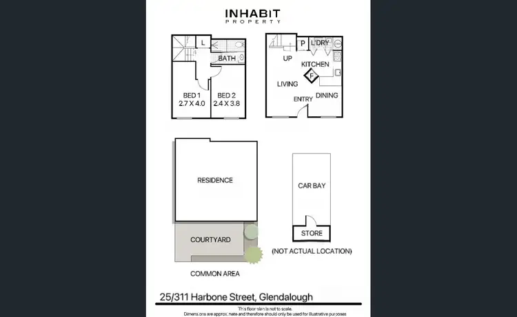 Floorplan of Homely townhouse listing, 25/311 Harborne Street, Glendalough WA 6016