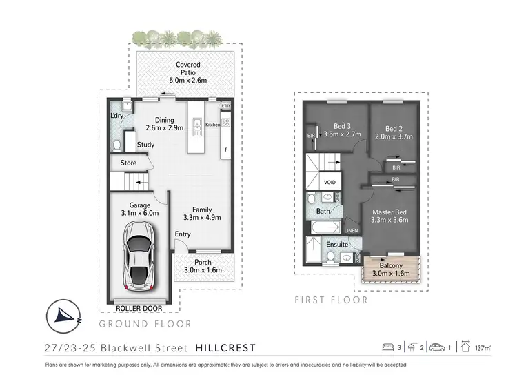 Floorplan of Homely townhouse listing, 27/23-25 Blackwell Street, Hillcrest QLD 4118