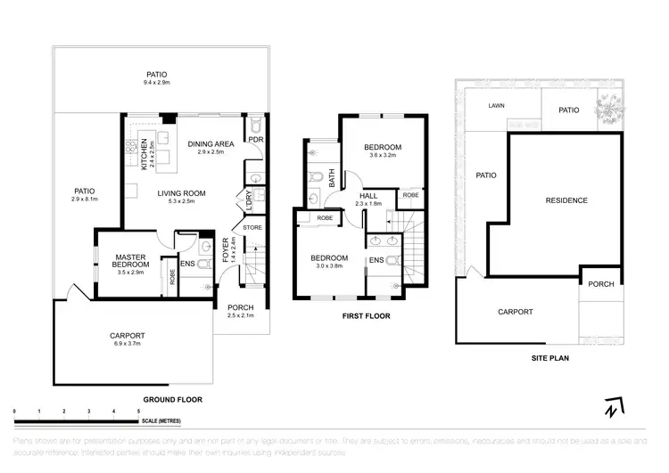 Floorplan of Homely townhouse listing, 3/10 Marlborough Street, Fawkner VIC 3060