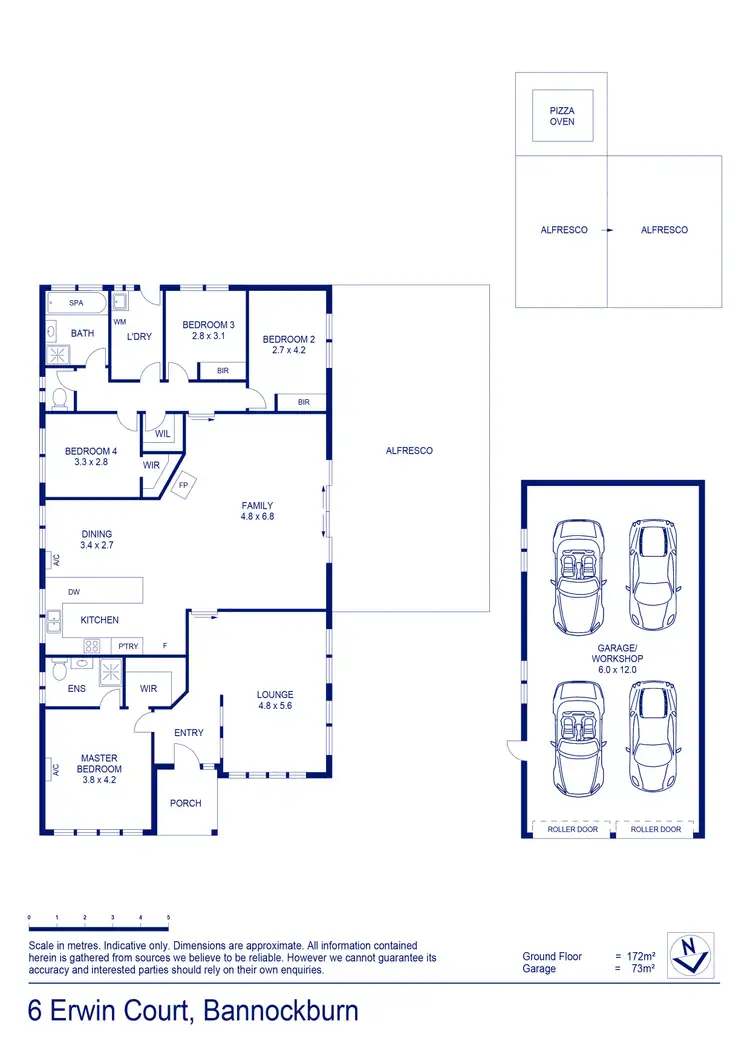 Floorplan of Homely house listing, 6 Erwin Court, Bannockburn VIC 3331