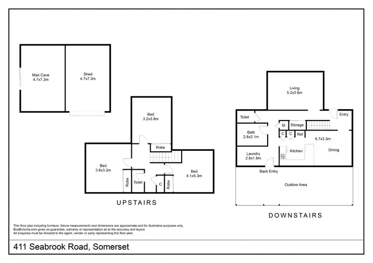 Floorplan of Homely house listing, 411 Seabrook Road, Somerset TAS 7322