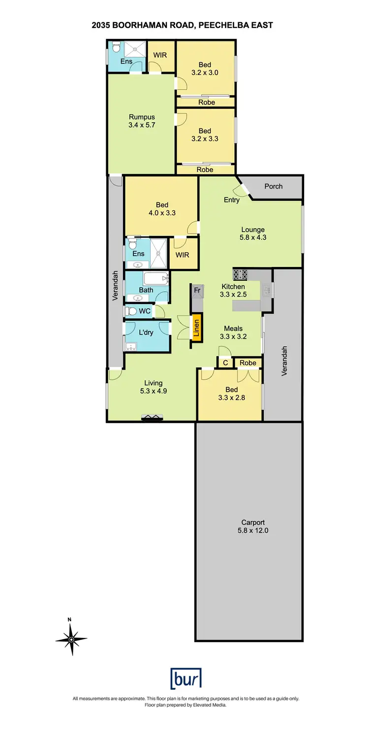 Floorplan of Homely rural property listing, 2035 Boorhaman Road, Peechelba East VIC 3678