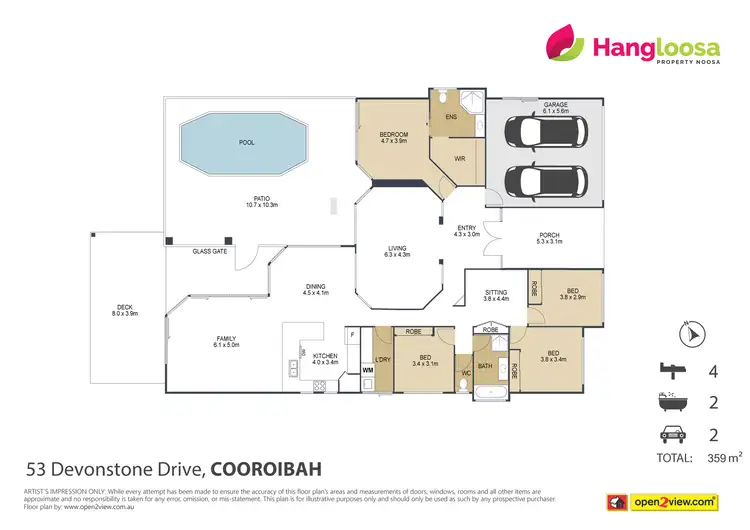 Floorplan of Homely house listing, 53 Devonstone Drive, Cooroibah QLD 4565