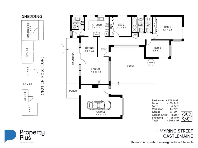 Floorplan of Homely house listing, 1 Myring Street, Castlemaine VIC 3450