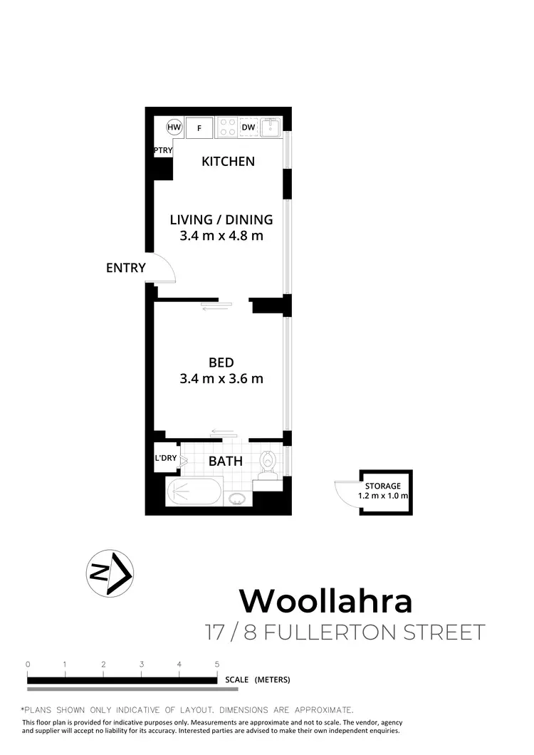 Floorplan of Homely apartment listing, 17/8-14 Fullerton Street, Woollahra NSW 2025