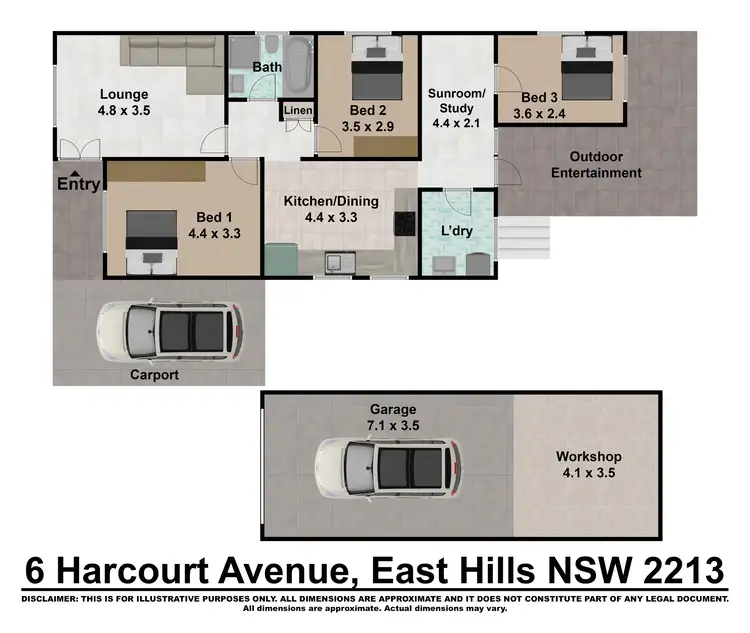 Floorplan of Homely house listing, 6 Harcourt Avenue, East Hills NSW 2213