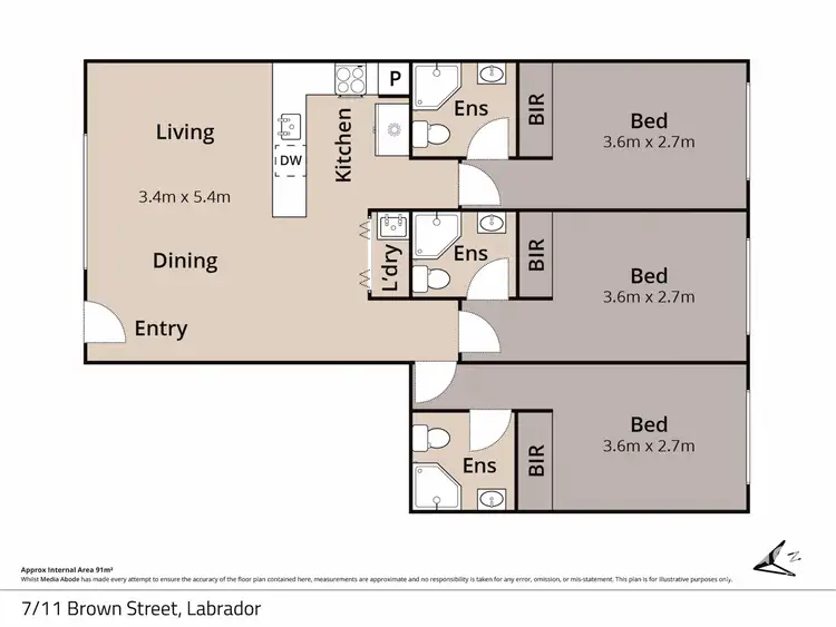 Floorplan of Homely unit listing, 48/7 Brown Street, Labrador QLD 4215