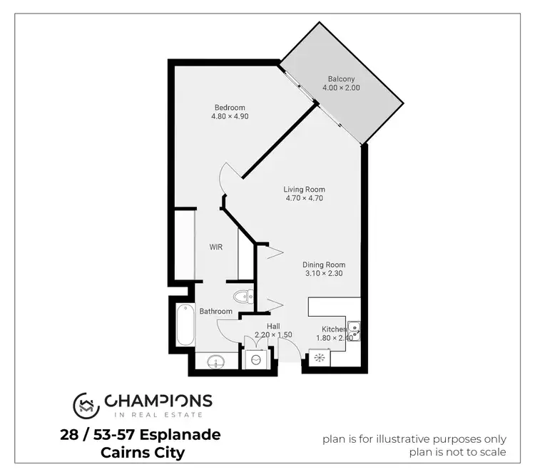 Floorplan of Homely unit listing, 28/53-57 Esplanade, Cairns City QLD 4870