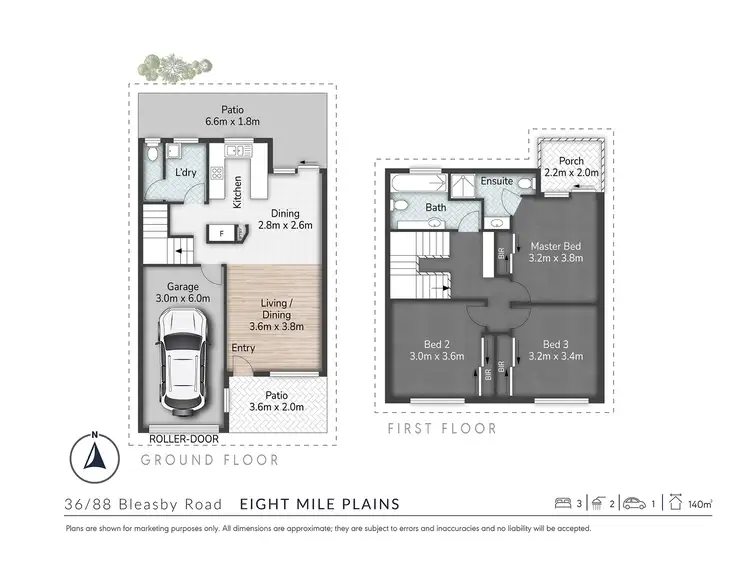 Floorplan of Homely townhouse listing, 36/88 Bleasby road, Eight Mile Plains QLD 4113