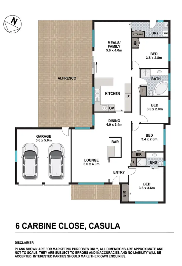 Floorplan of Homely house listing, 6 Carbine Close, Casula NSW 2170