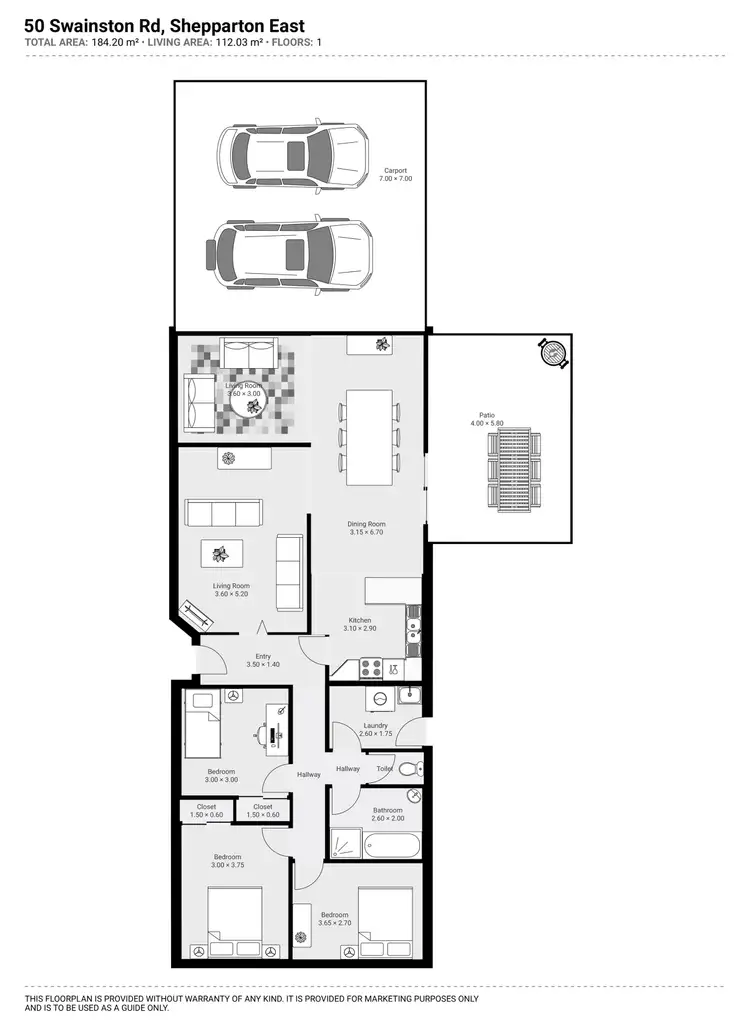 Floorplan of Homely rural property listing, 50 Swainston Road, Shepparton East VIC 3631
