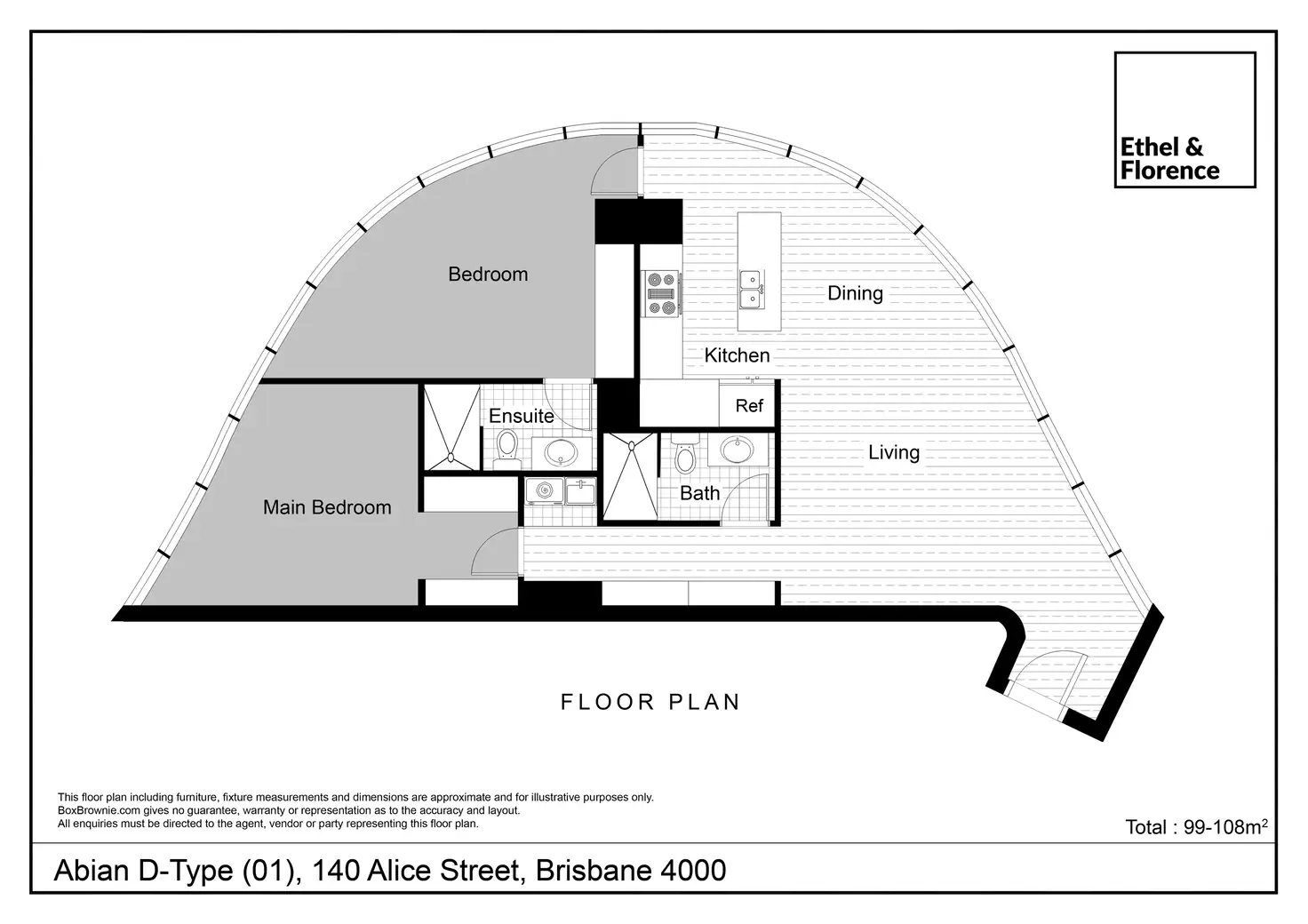 Floorplan of Homely apartment listing, 2001/140 Alice Street, Brisbane City QLD 4000
