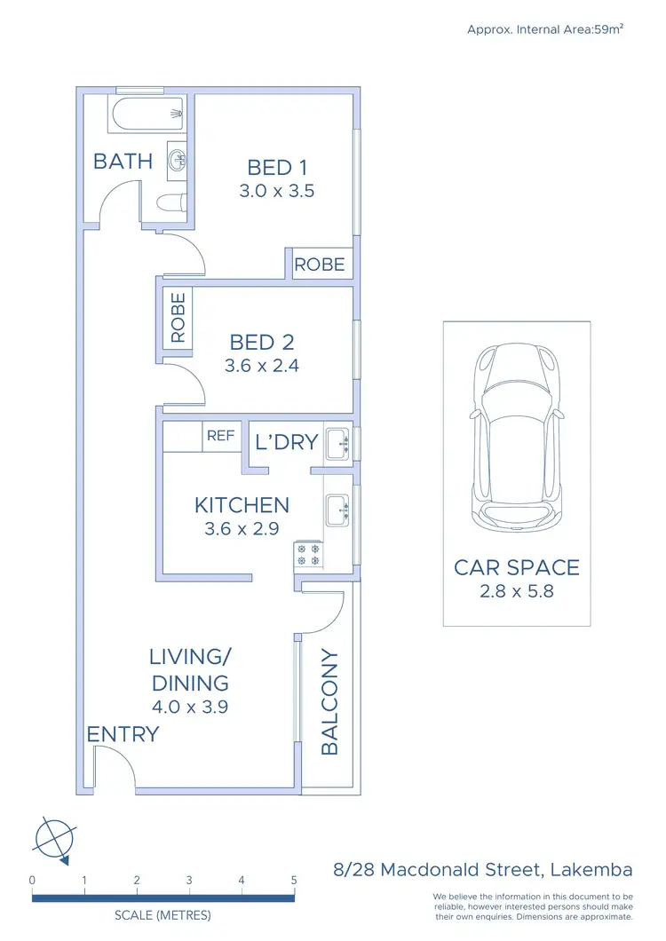 Floorplan of Homely apartment listing, 8/28 Macdonald Street, Lakemba NSW 2195
