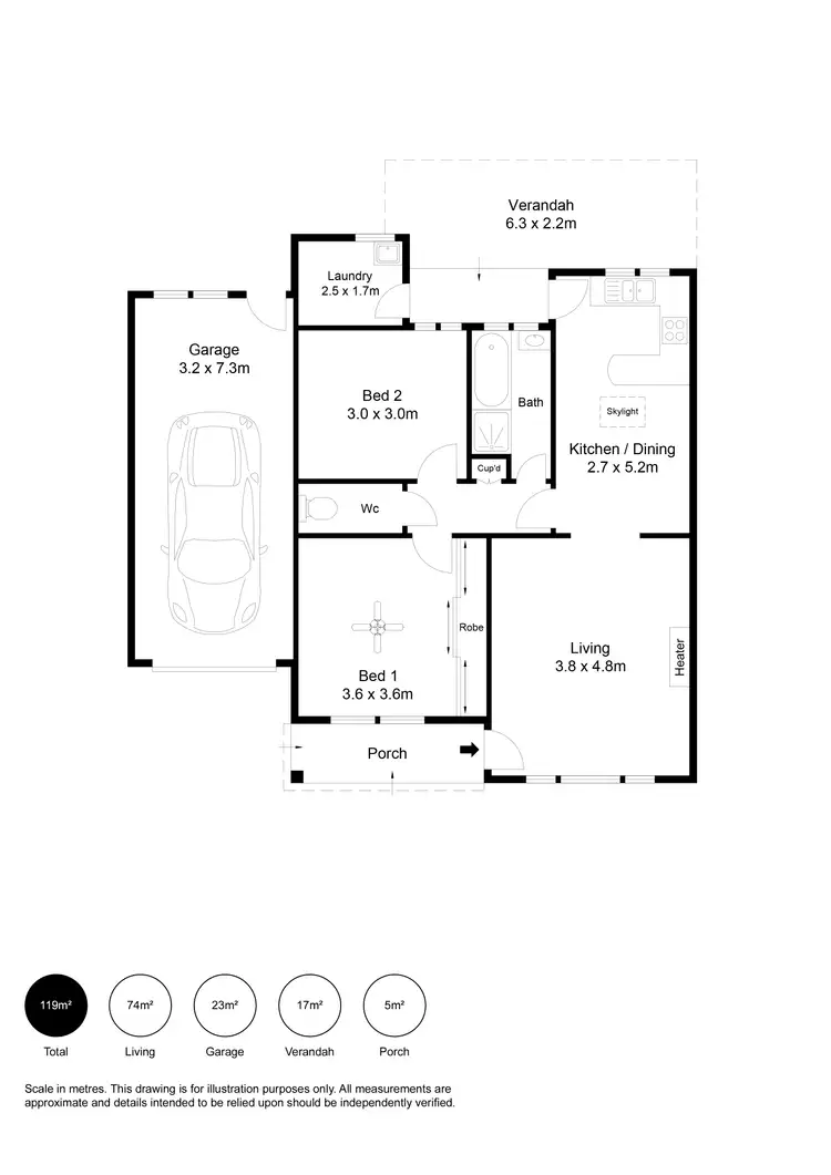 Floorplan of Homely unit listing, 3/4 Sunnyview Crescent, Ridgehaven SA 5097