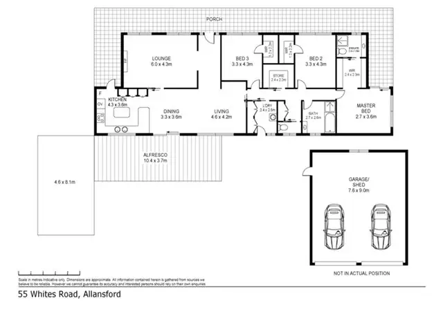 Floorplan of Homely house listing, 55 Whites Road, Allansford VIC 3277