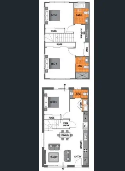 Floorplan of Homely townhouse listing, 1/8 GREENHILL STREET, Redbank Plains QLD 4301