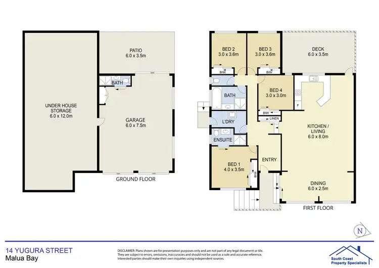 Floorplan of Homely house listing, 14 Yugura Street, Malua Bay NSW 2536
