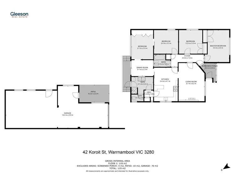 Floorplan of Homely house listing, 42 Koroit Street, Warrnambool VIC 3280