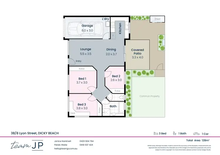 Floorplan of Homely townhouse listing, 38/8 Lyon Street, Dicky Beach QLD 4551