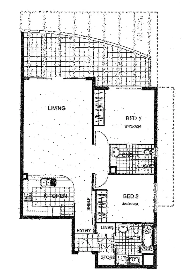 Floorplan of Homely apartment listing, 48/50 Mollison Street, South Brisbane QLD 4101