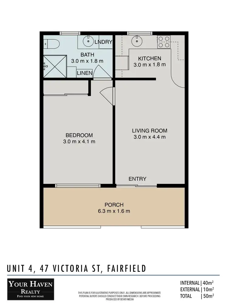 Floorplan of Homely unit listing, 4/47 Victoria Street, Fairfield QLD 4103