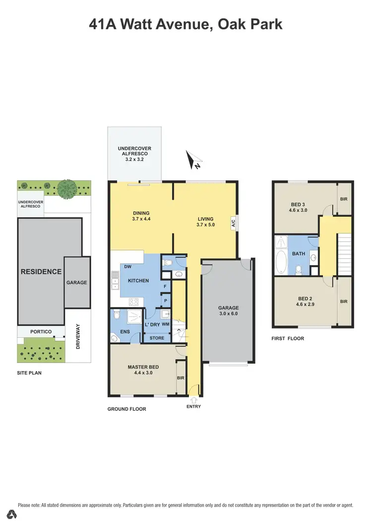 Floorplan of Homely townhouse listing, 41A Watt Avenue, Oak Park VIC 3046