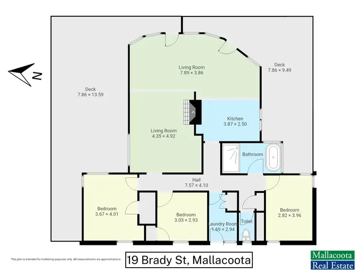 Floorplan of Homely house listing, 19 Brady Street, Mallacoota VIC 3892