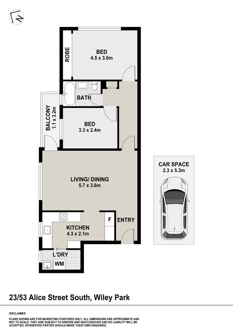 Floorplan of Homely unit listing, 23/53 Alice Street, Wiley Park NSW 2195