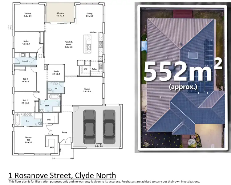 Floorplan of Homely house listing, 1 Rosanove Street, Clyde North VIC 3978