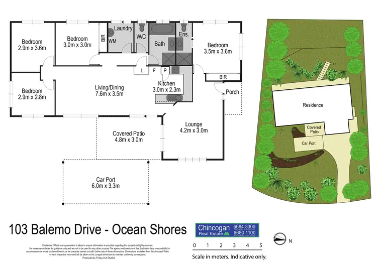 Floorplan of Homely house listing, 103 Balemo Drive, Ocean Shores NSW 2483