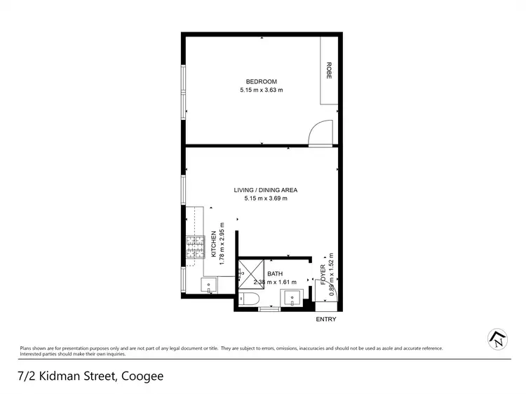 Floorplan of Homely unit listing, 7/2 Kidman Street, Coogee NSW 2034