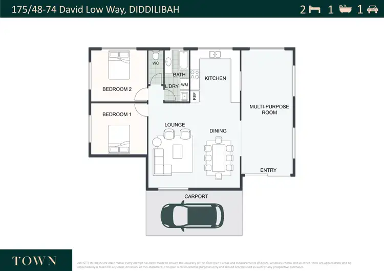 Floorplan of Homely unit listing, 175/48-74 David Low Way, Diddillibah QLD 4559