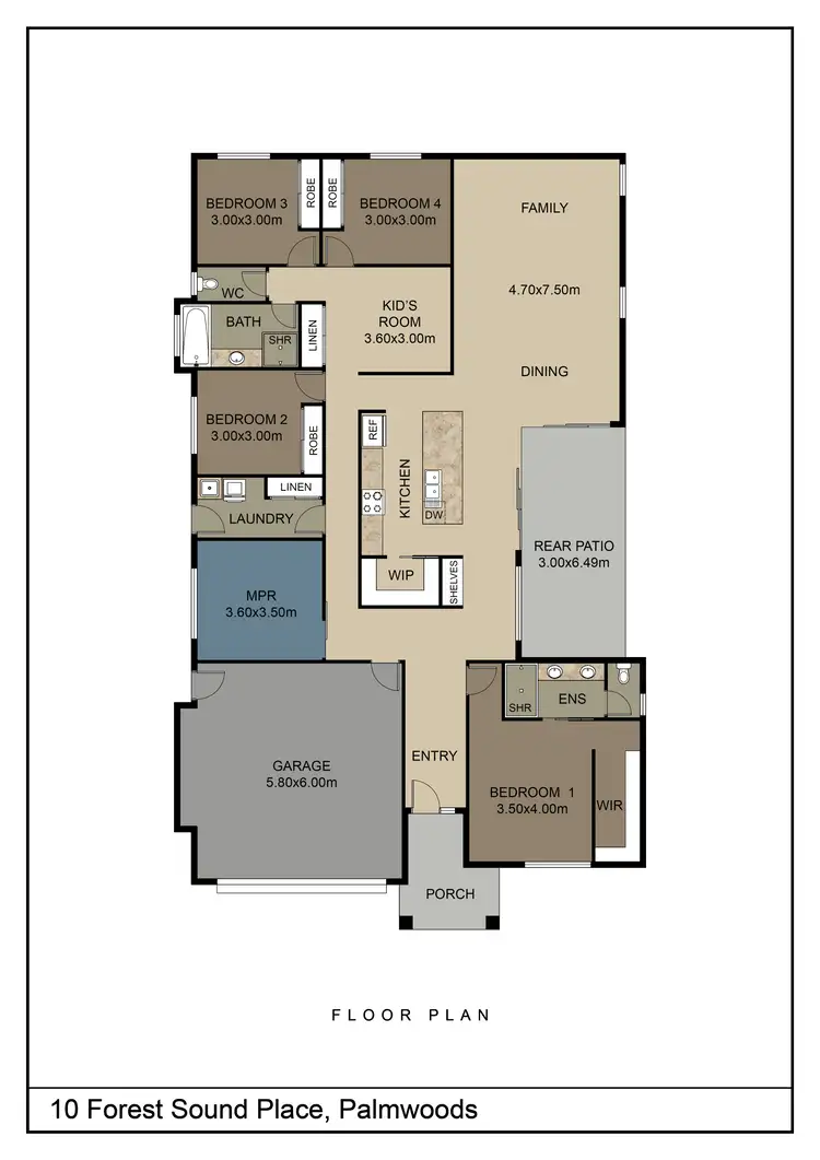 Floorplan of Homely house listing, 10 Forest Sound Place, Palmwoods QLD 4555