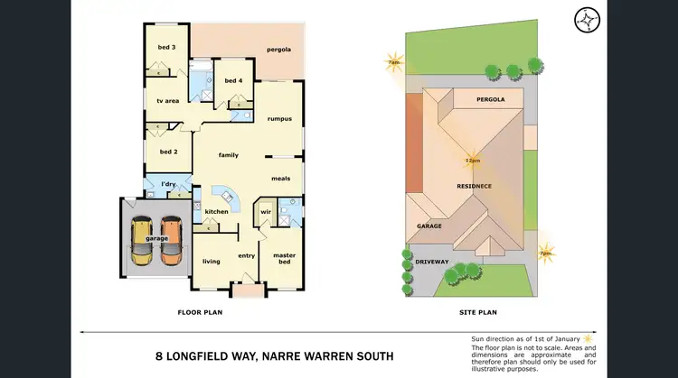 Floorplan of Homely house listing, 8 Longfield Way, Narre Warren South VIC 3805
