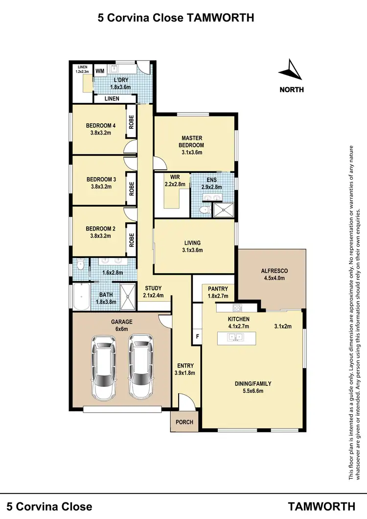 Floorplan of Homely house listing, 5 Corvina Close, North Tamworth NSW 2340