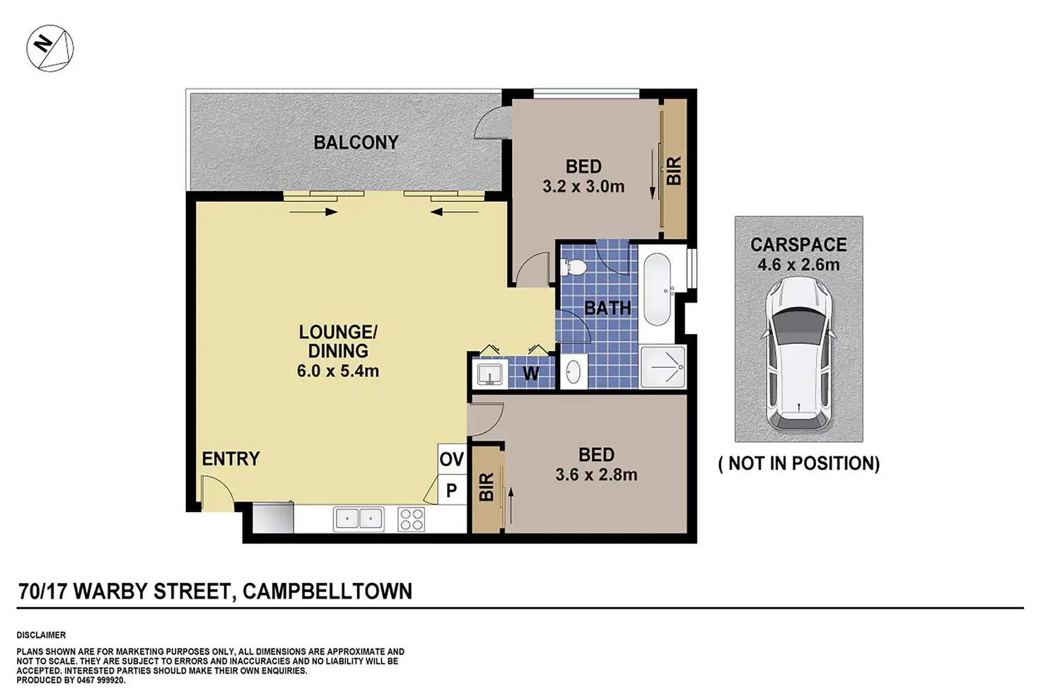 Floorplan of Homely unit listing, 70/17 Warby Street, Campbelltown NSW 2560