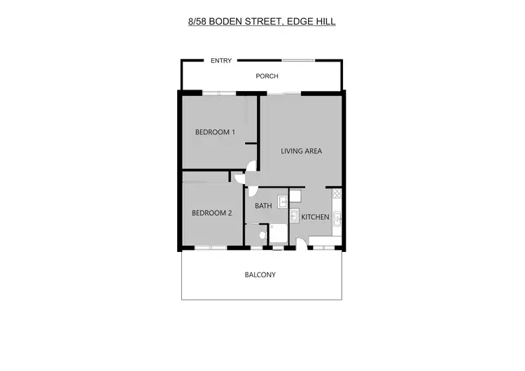 Floorplan of Homely unit listing, 8/58 BODEN STREET, Edge Hill QLD 4870