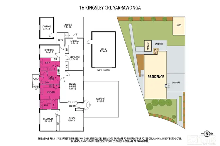 Floorplan of Homely house listing, 16 Kingsley Court, Yarrawonga VIC 3730