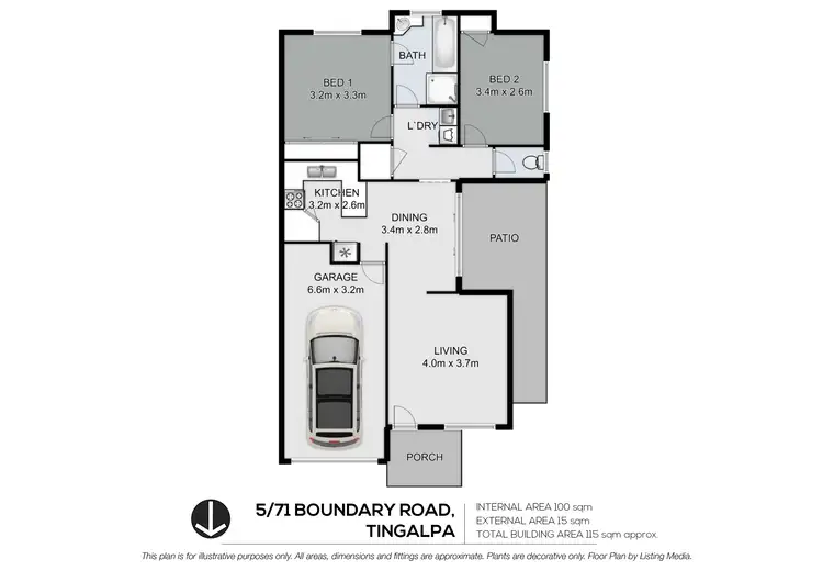 Floorplan of Homely unit listing, 5/71 Boundary Street, Tingalpa QLD 4173