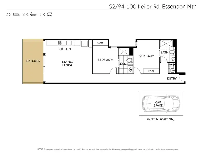 Floorplan of Homely apartment listing, 52/100 Keilor Road, Essendon VIC 3040