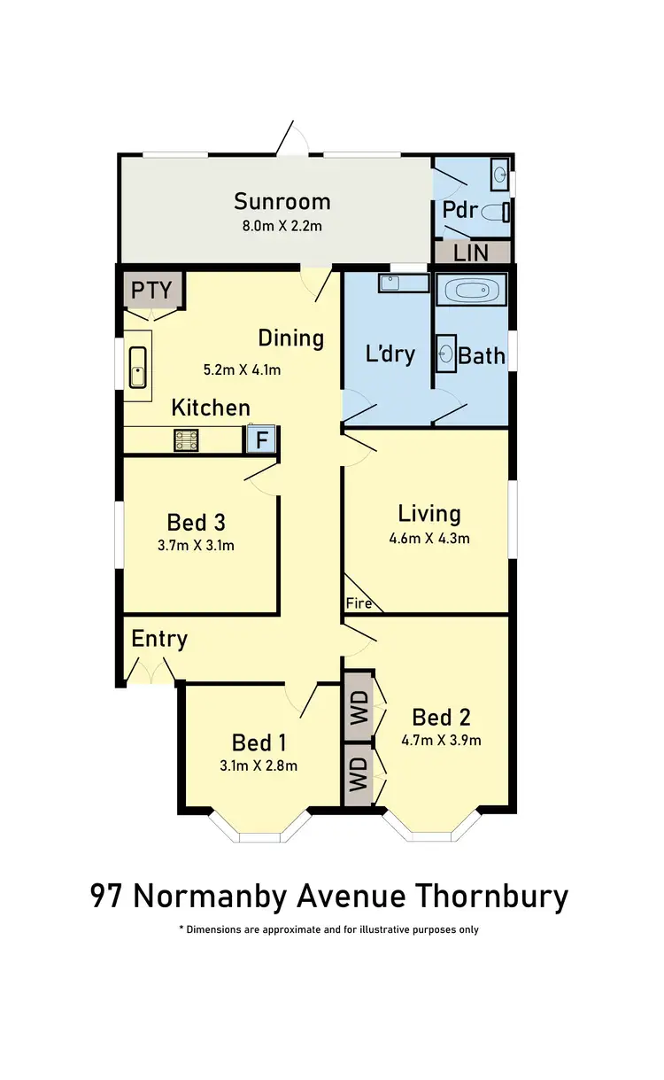 Floorplan of Homely house listing, 97 Normanby Avenue, Thornbury VIC 3071