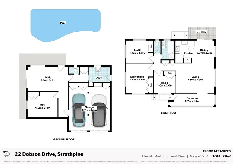 Floorplan of Homely house listing, 22 Dobson Drive, Strathpine QLD 4500