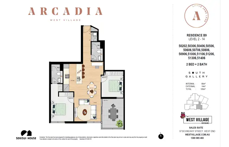 Floorplan of Homely unit listing, 51306/21 Mollison Street, West End QLD 4101