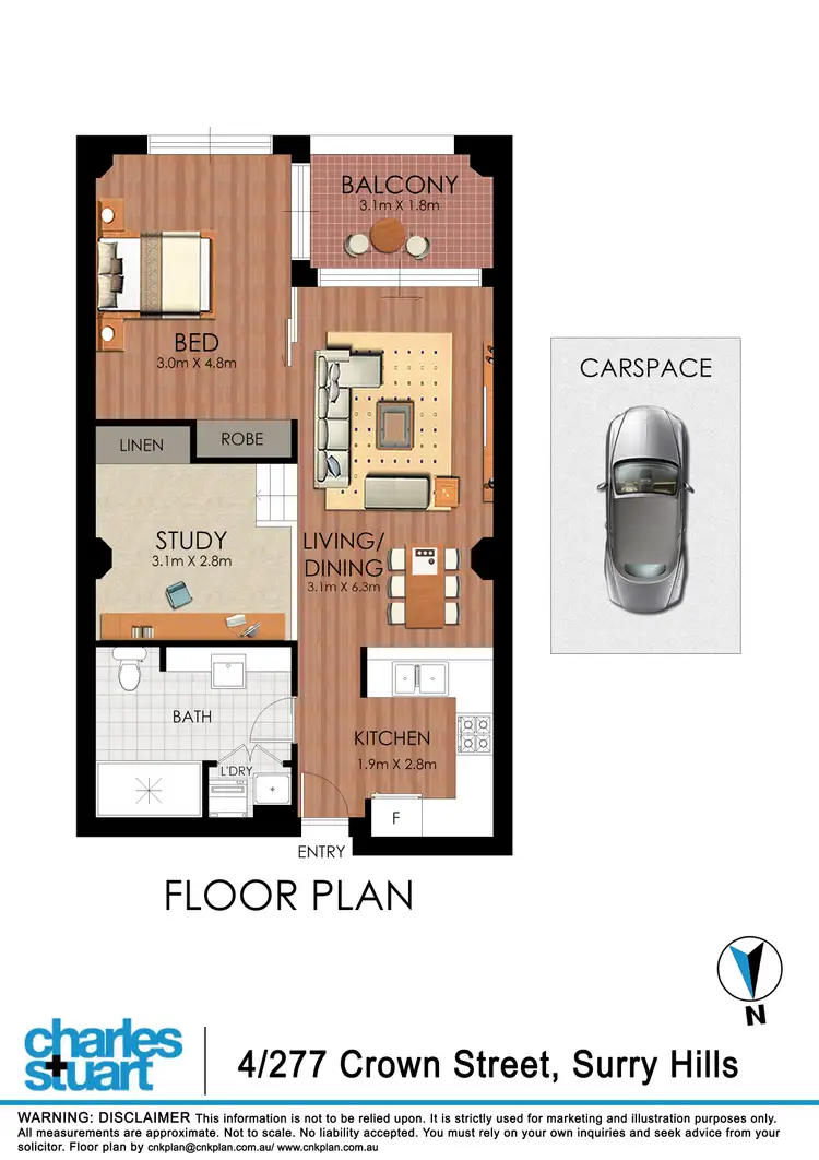 Floorplan of Homely apartment listing, 4/277-285 Crown Street, Surry Hills NSW 2010