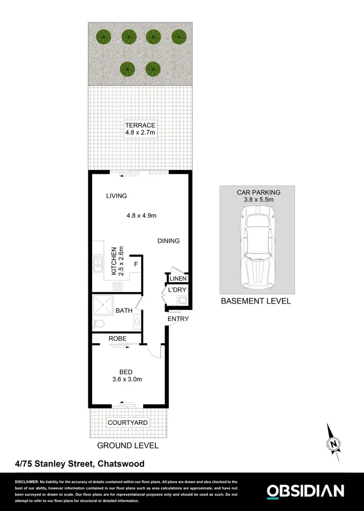 Floorplan of Homely apartment listing, 4/75 Stanley Street, Chatswood NSW 2067