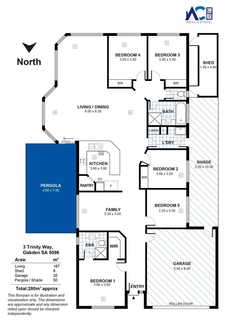 Floorplan of Homely house listing, 3 Trinity Way, Oakden SA 5086