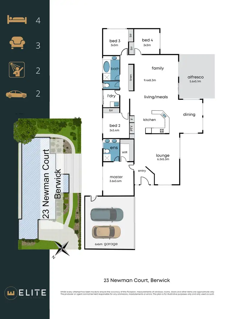 Floorplan of Homely house listing, 23 Newman Court, Berwick VIC 3806
