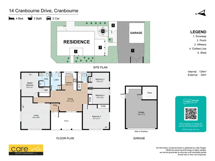 Floorplan of Homely house listing, 14 Cranbourne Drive, Cranbourne VIC 3977