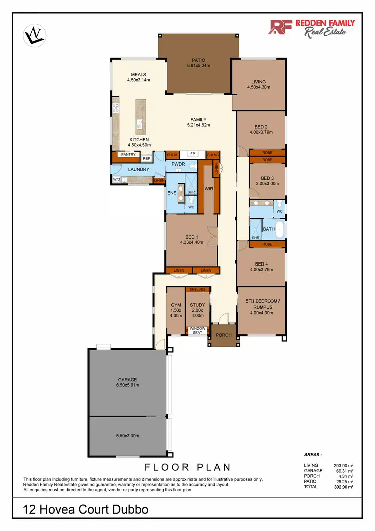 Floorplan of Homely house listing, 12 Hovea Court, Dubbo NSW 2830